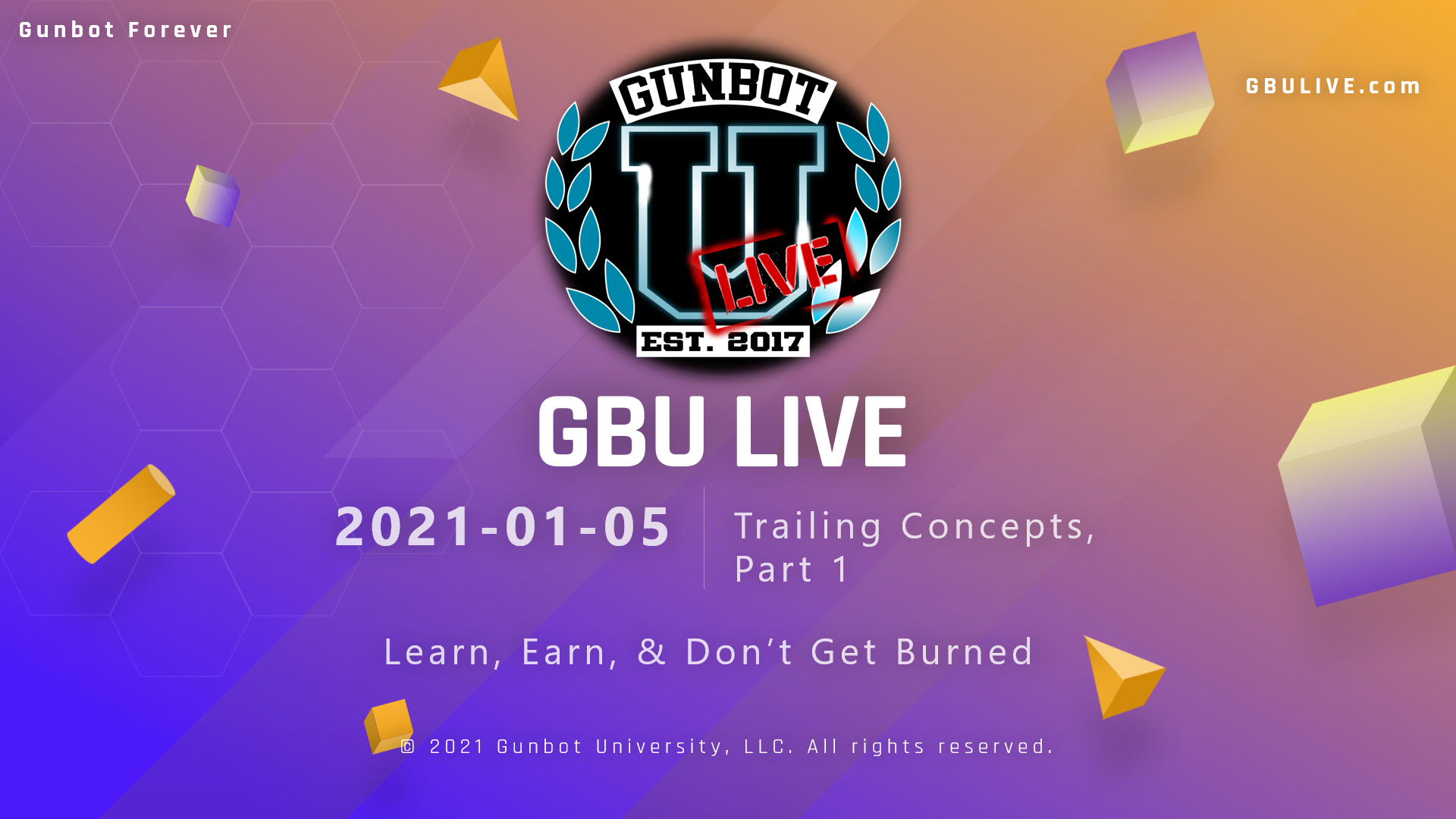 GBU LIVE cover page - trailing